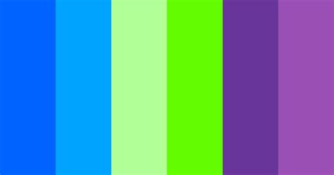 Bright Blue, Green, And Purple Color Scheme