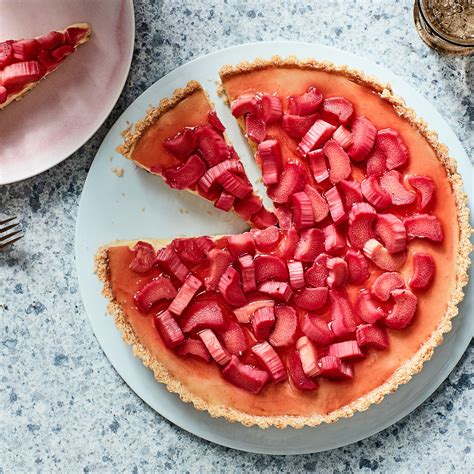 Coconut Custard And Rhubarb Tart Recipe Epicurious