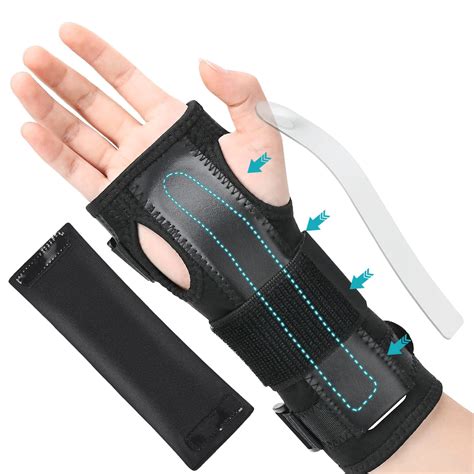 Buy PKSTONE Wrist Splint for -Tunnel Syndrome, Adjustable Compression Wrist Brace for Right and ...