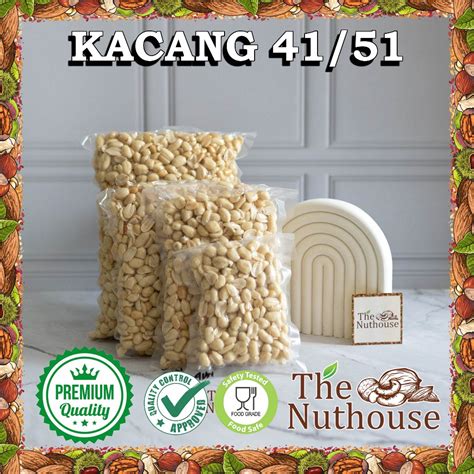 Jual 250gr Kacang Tanah Kupas Utuh Whole Blanched Peanut Kernel Size