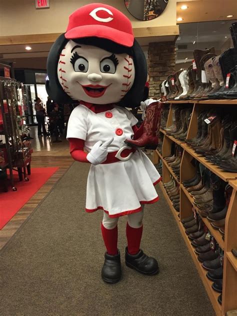 The Cincinnati Reds baseball mascot, Rosie Red, stopped by our store in ...