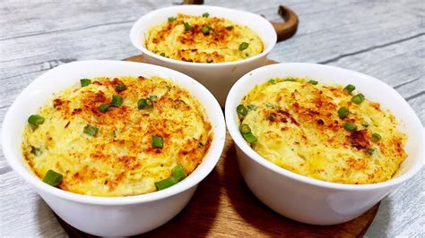 If You Have Potatoes And Eggs Try This Recipe Puffy Potato Soufflé