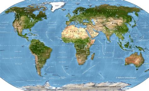 Physical Map Of World World Physical Map Printable World Map Physical ...