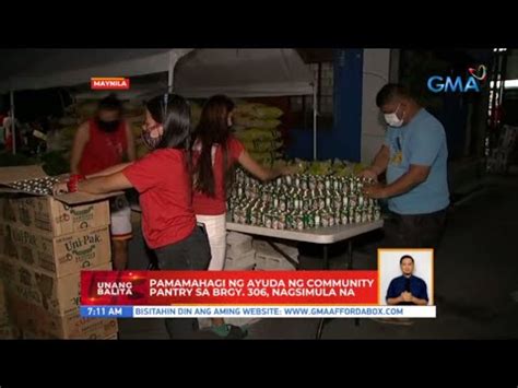 Pamamahagi Ng Ayuda Ng Community Pantry Sa Brgy Nagsimula Na