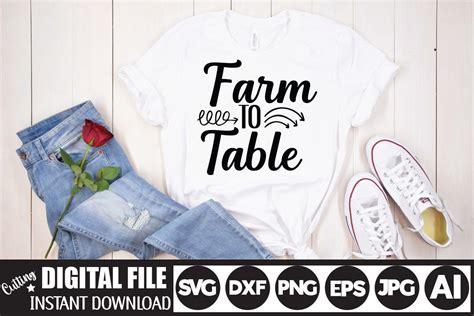 Farm To Table Svg Cut File Graphic By Mdesignhouse43 · Creative Fabrica