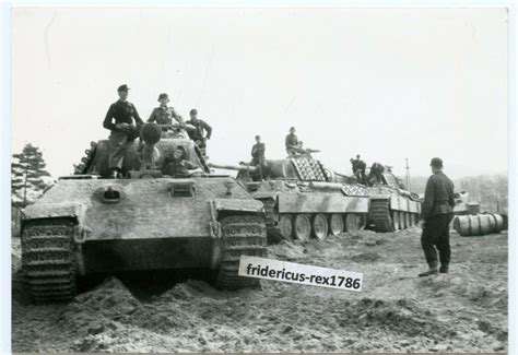 Fotos Panzer Div Pz Kpfw V Panther Sd Kfz Besatzung Halbketten