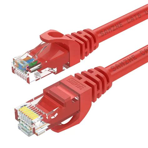Panduit 75FT Cat6 Snagless Unshielded (UTP) Pure Bare Copper Patch Cable 550MHz — Red (Single) (UTPSP-C6-UTP-75FT-RD-1PK)