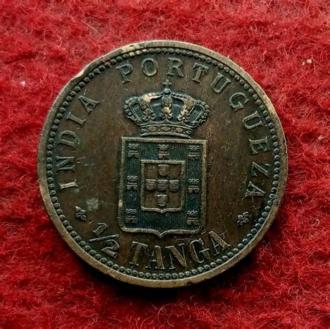 India Portuguese Tanga Carlos I Coin Bidcurios