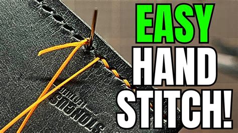 How To Hand STITCH Leather Beginner TUTORIAL YouTube