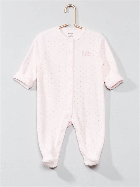 Pyjama Velours Rose Pastel Pois Kiabi 8 00