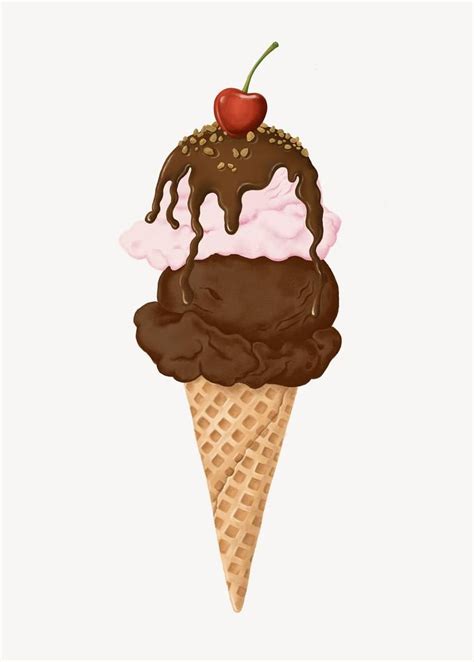 Chocolate Ice Cream Cone