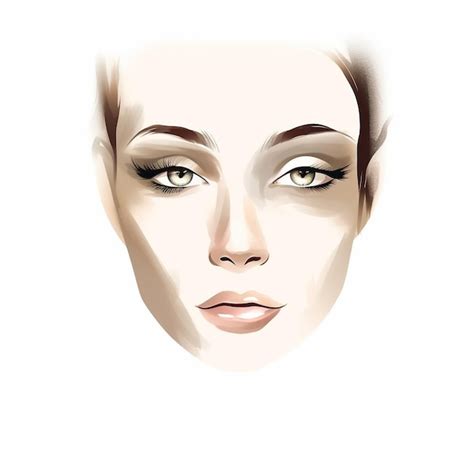 Premium AI Image | a woman's face with green eyes and a white background.