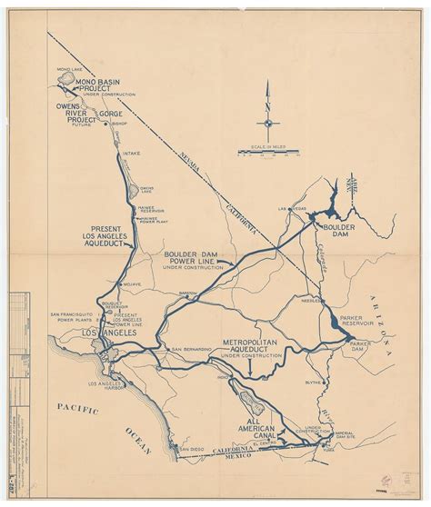 Los Angeles Aqueduct Map - California southern Map