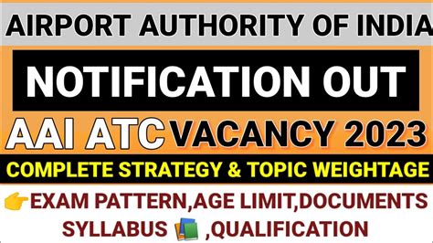 Aai Atc Recruitment Aai Atc Je Notification Out Aai Atc