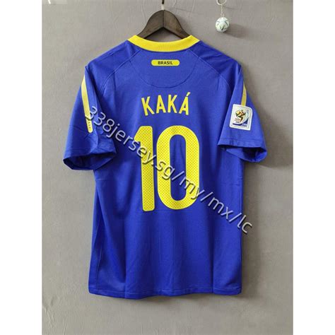 2010 Brazil Away Kaka De Alta Calidad Vintage Jersey Top 11 Camiseta