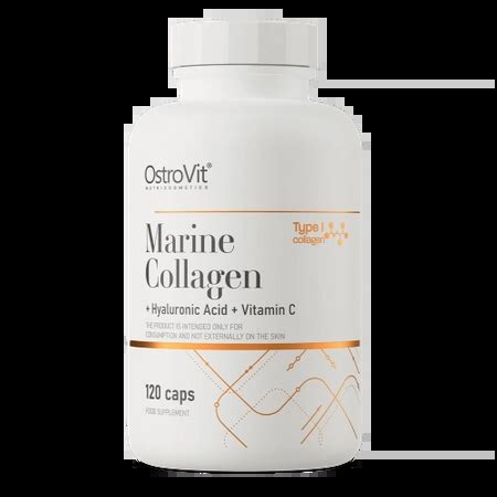 OstroVit Marine Collagen Hyaluronic Acid Vitamin C 120 Capsules 9