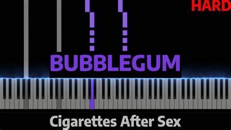 Cigarettes After Sex Bubblegum Synthesia Piano Tutorial HARD