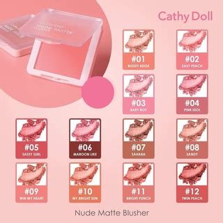 บลชออน เคทดอลล นด แมทท บลชเชอร Cathy Doll Nude Matte Blusher 6