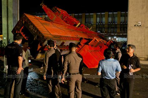 Bangkok Post Red Line Work Halted After Crane Collapse Kills Three