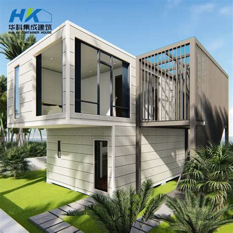 Wooden Cladding Prefab Modular Prefabricated Steel Structure Container