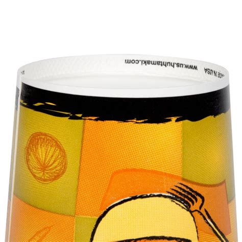 Huhtamaki 71851 Streetside Print 16 Oz Double Poly Paper Soup Hot