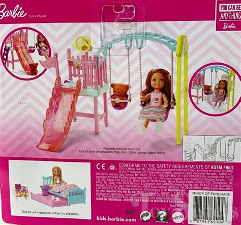 20182019 Barbie Club Chelsea Swing Set Playset And Doll Fxg84 Toy