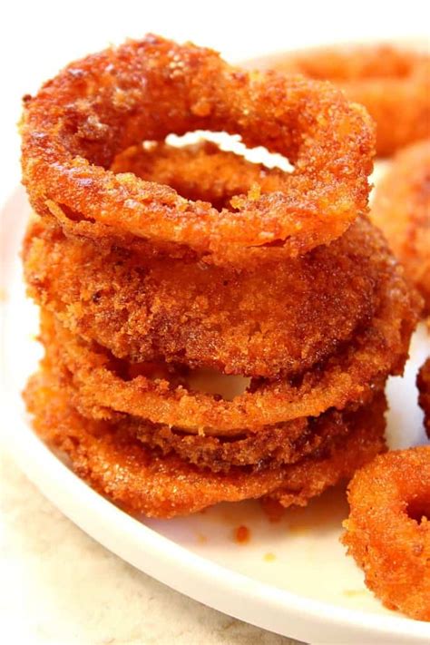 Buffalo Onion Rings - Crunchy Creamy Sweet