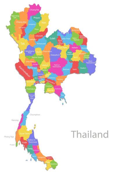 Thailand Provinces Map | Mappr