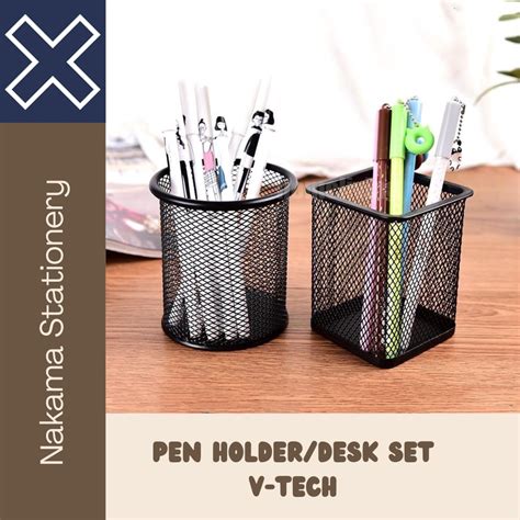 Jual Tempat Pulpen Alat Tulis Pensil Besi Jaring Pen Holder Meja Desk