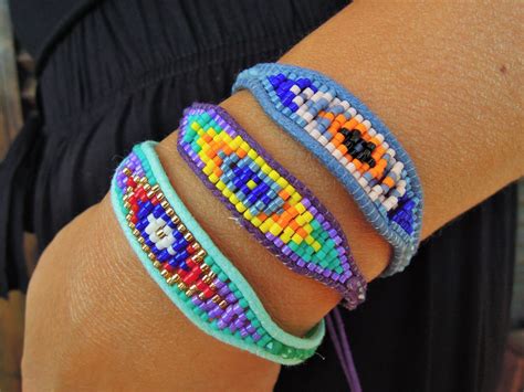 Woven Beaded Bracelet Woven Braided Bracelets Bohemian