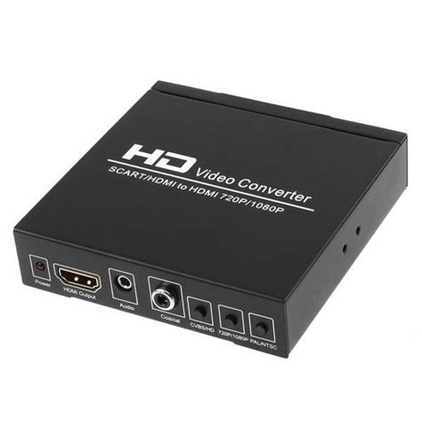 Scart Til Hdmi Av Konverter Black Black Fyndiq