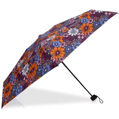 Mini Ultra Slim Seventies Flower Umbrella Isotoner Ref Traclet