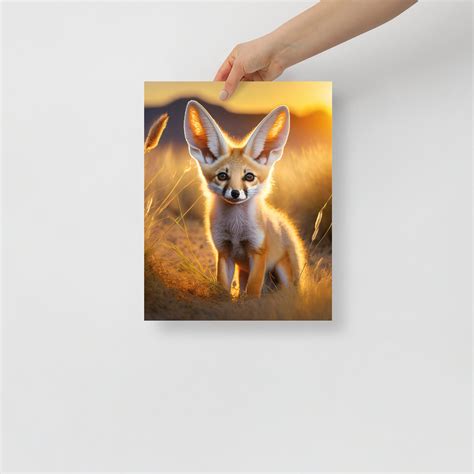 Fennec Fox Poster Cute Animal Wall Art Nursery Wall Decor Animal