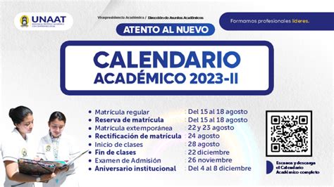 Cronograma Del Año Académico 2023 Ii Campañas Universidad Nacional