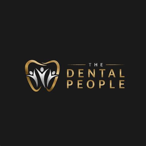 Gold Tooth Dental People Logo Vector Art At Vecteezy