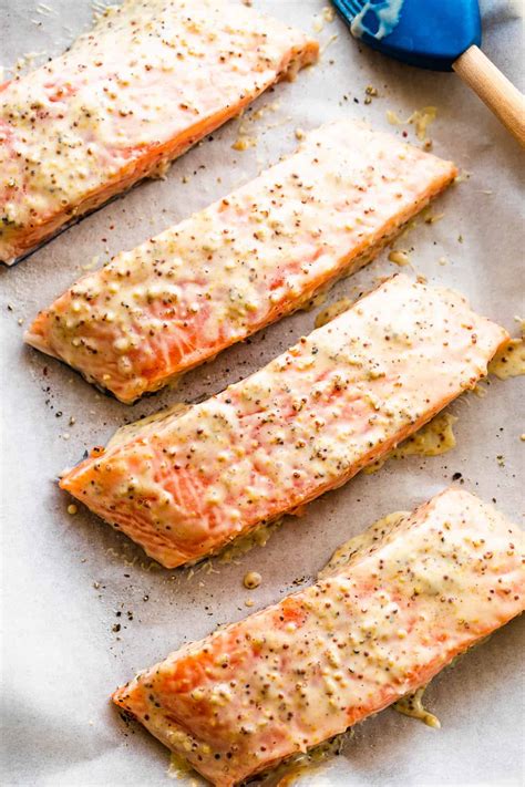 Maple Mustard Salmon Fillets | The Best Oven Roasted Salmon Recipe