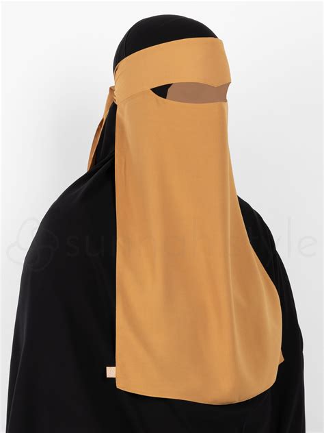 One Layer Widow S Peak Niqab Premium Chiffon