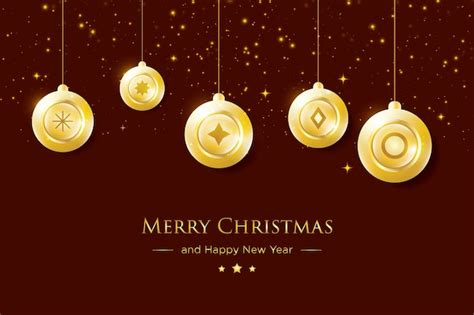 Premium Vector Merry Christmas Gold Greeting Card Design