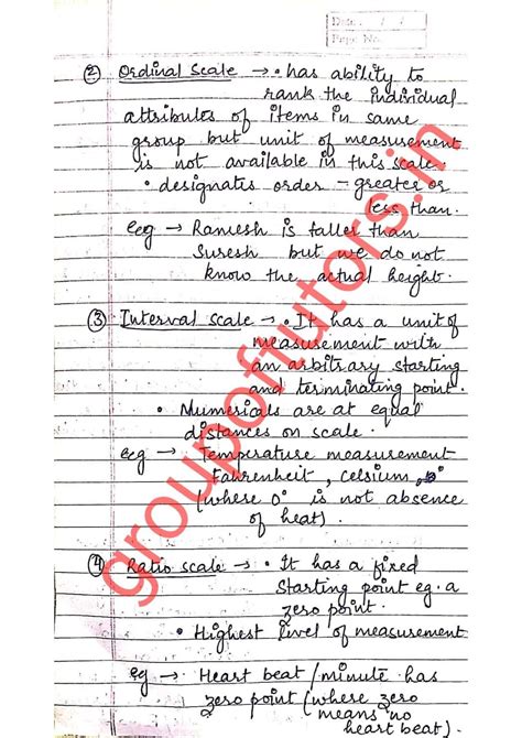 Scales Of Measurement Assignment Notes Group Of Tutors