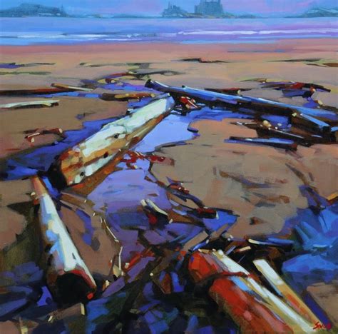 TIDAL DEBRIS CALVERT ISLAND 24x24 Mike Svob Landscape Art Painting