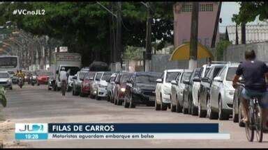 Jornal Liberal 2ª Edição Fila de carros se formou na frente do Porto