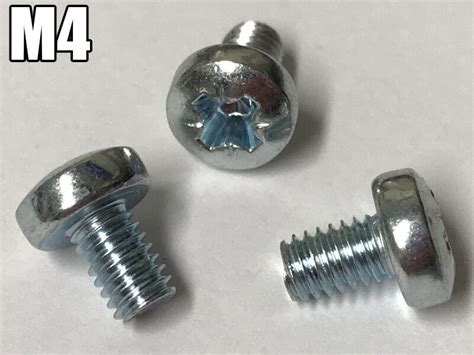 10x Machine Screw M4 X 6mm Pozi Head Pozidrive Posi Pan Bolts Phillips