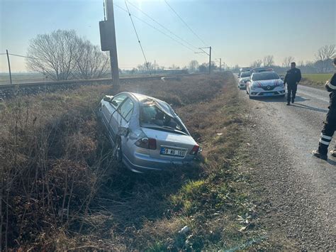 Korkunç kaza Otomobil takla attı