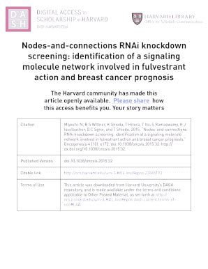 Fillable Online Dash Harvard Nodes And Connections RNAi Knockdown