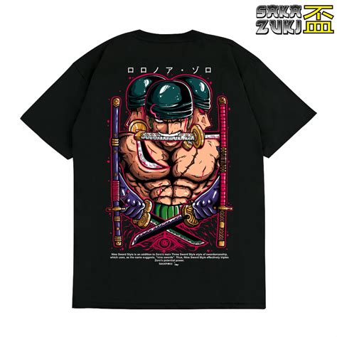 Jual Sakazuki Kaos Baju Anime Roronoa Zoro One Piece Manga Japan Monkey