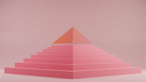 Premium Photo Modern Pink Pyramid Geometric Elegance In Pastel Shades