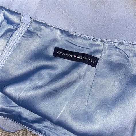 Brandy Melville Blue Skirt Worn Once One Size Fits Depop