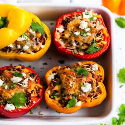 Quinoa And Black Bean Stuffed Peppers Leading Dietitian From Monday By Coach Amit Shah