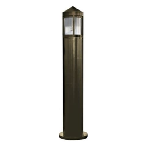 Dabmar Fiberglass Bollard Light Wo Bulb Clear And Frosted Lens 120v Bronze Dabmar D120 Bz