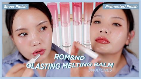 Swatches Rom Nd Glasting Melting Balm Hikoco Youtube